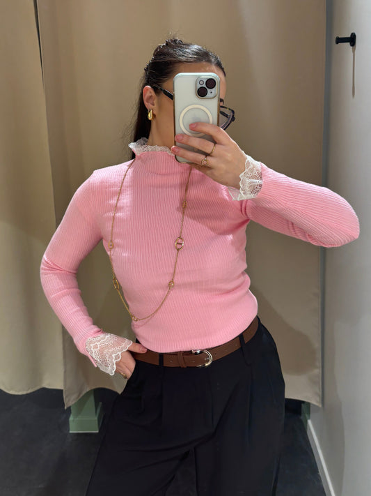 Sous pull DÉLIA rose