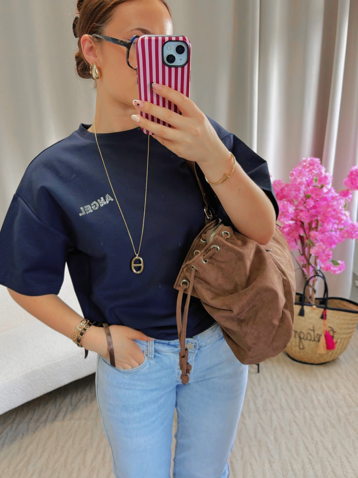 T-shirt ANGEL bleu marine