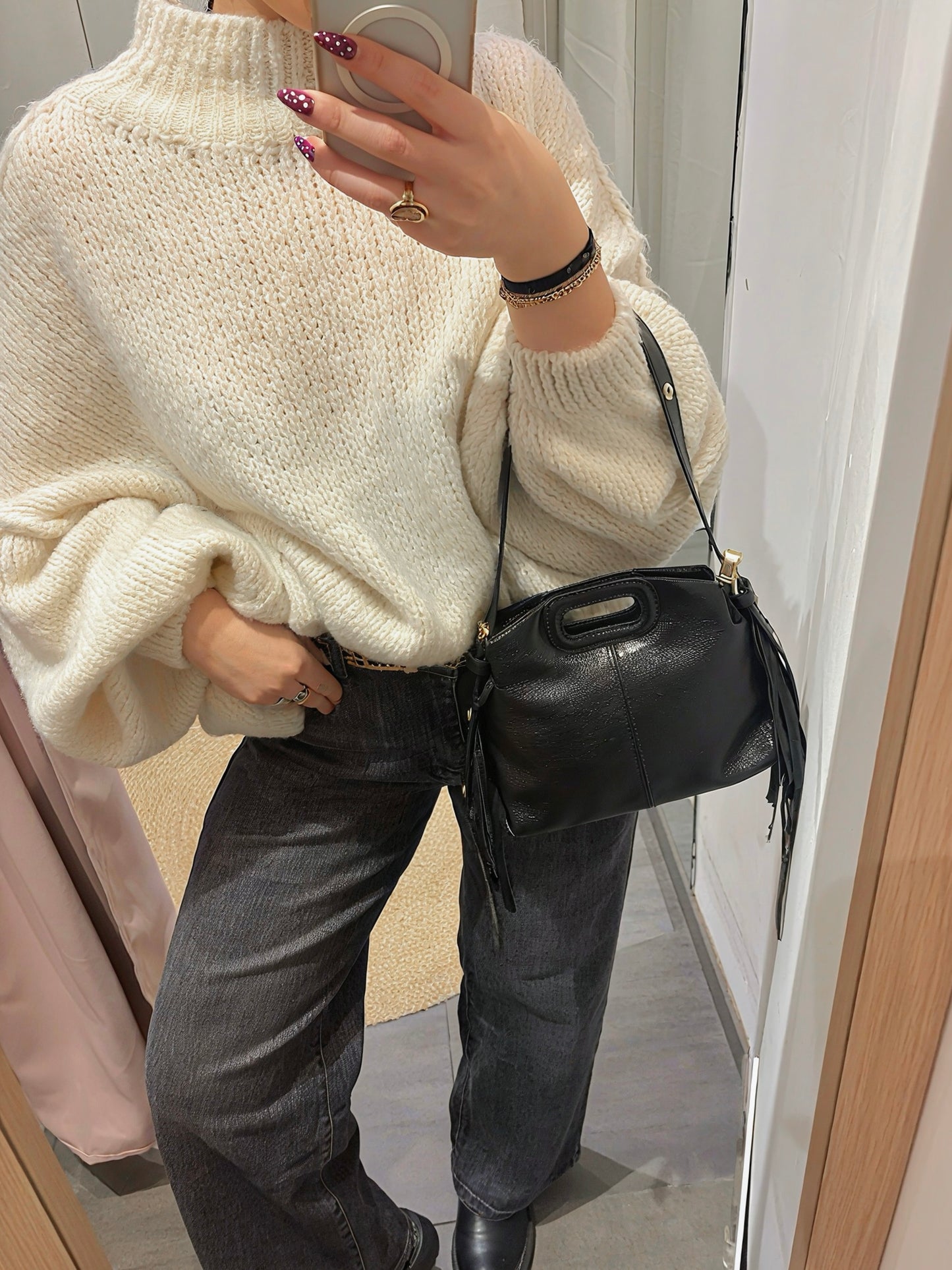 Sac MUSE noir irisé