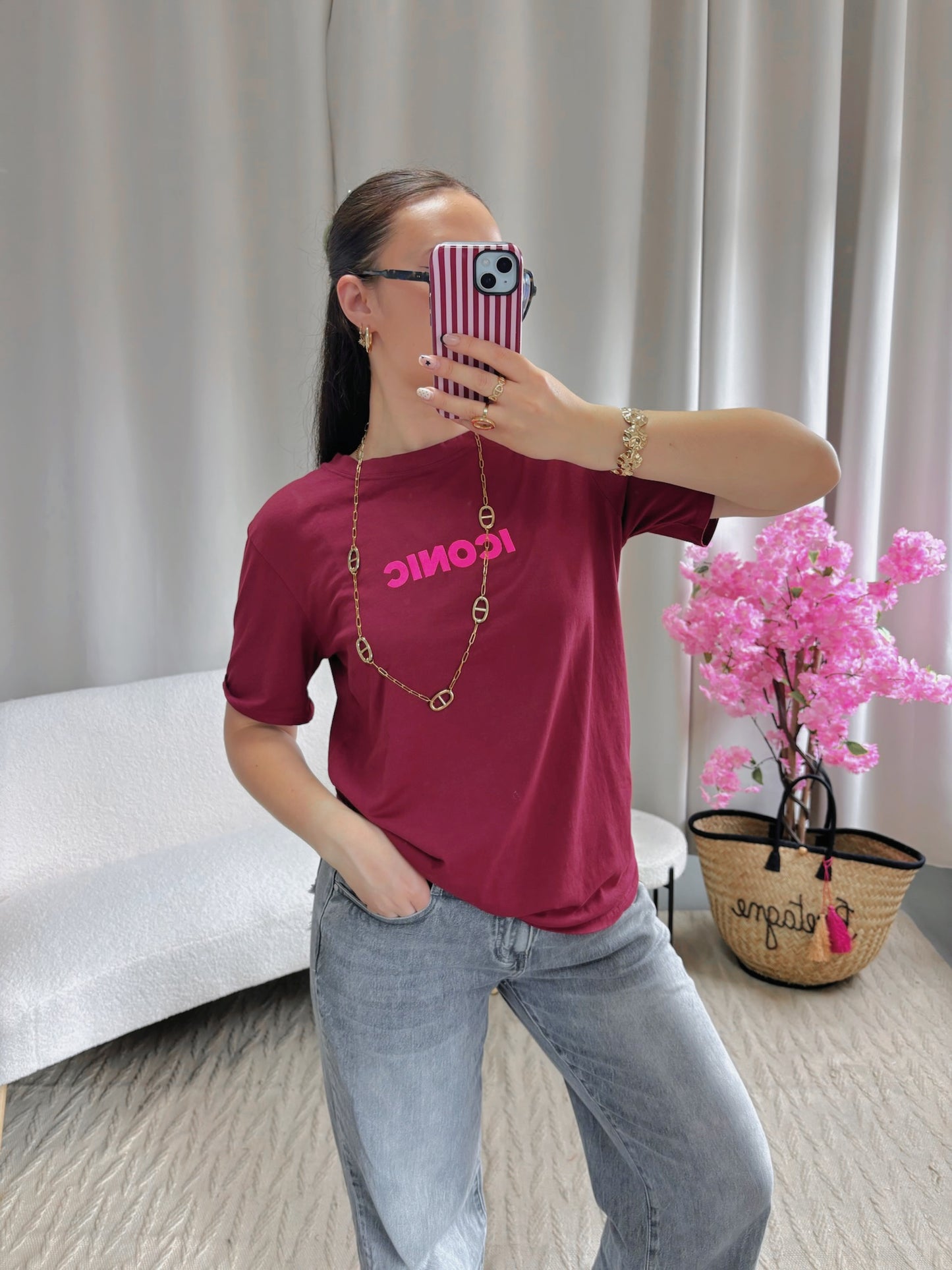 T-shirt ICONIC bordeaux