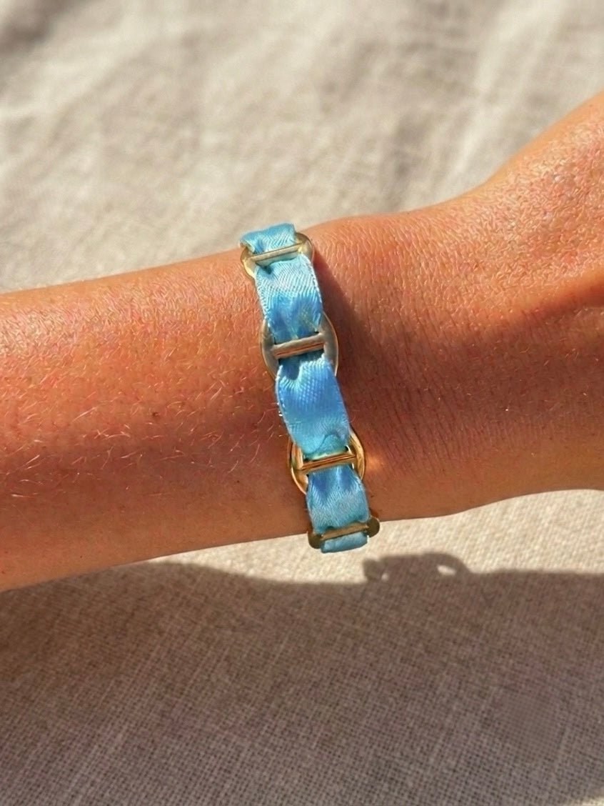 Jonc MAILLE ruban bleu