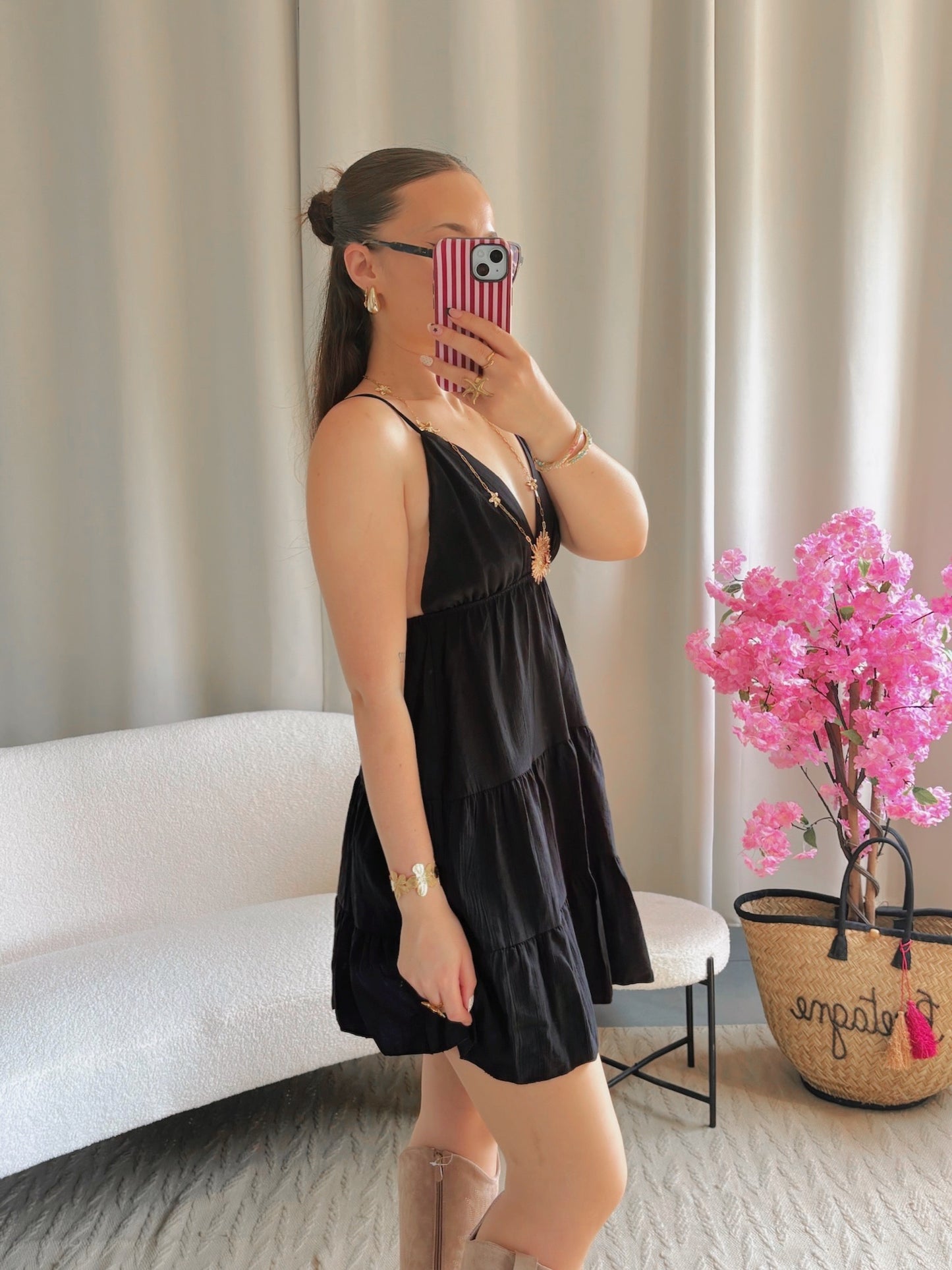 Robe SOLEIL courte noire