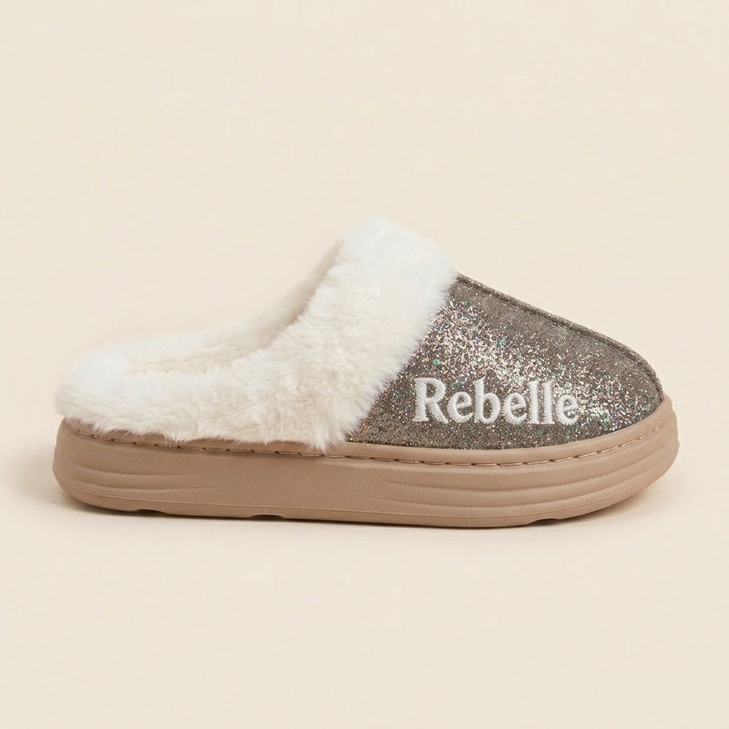 Chaussons à paillettes Rebelle