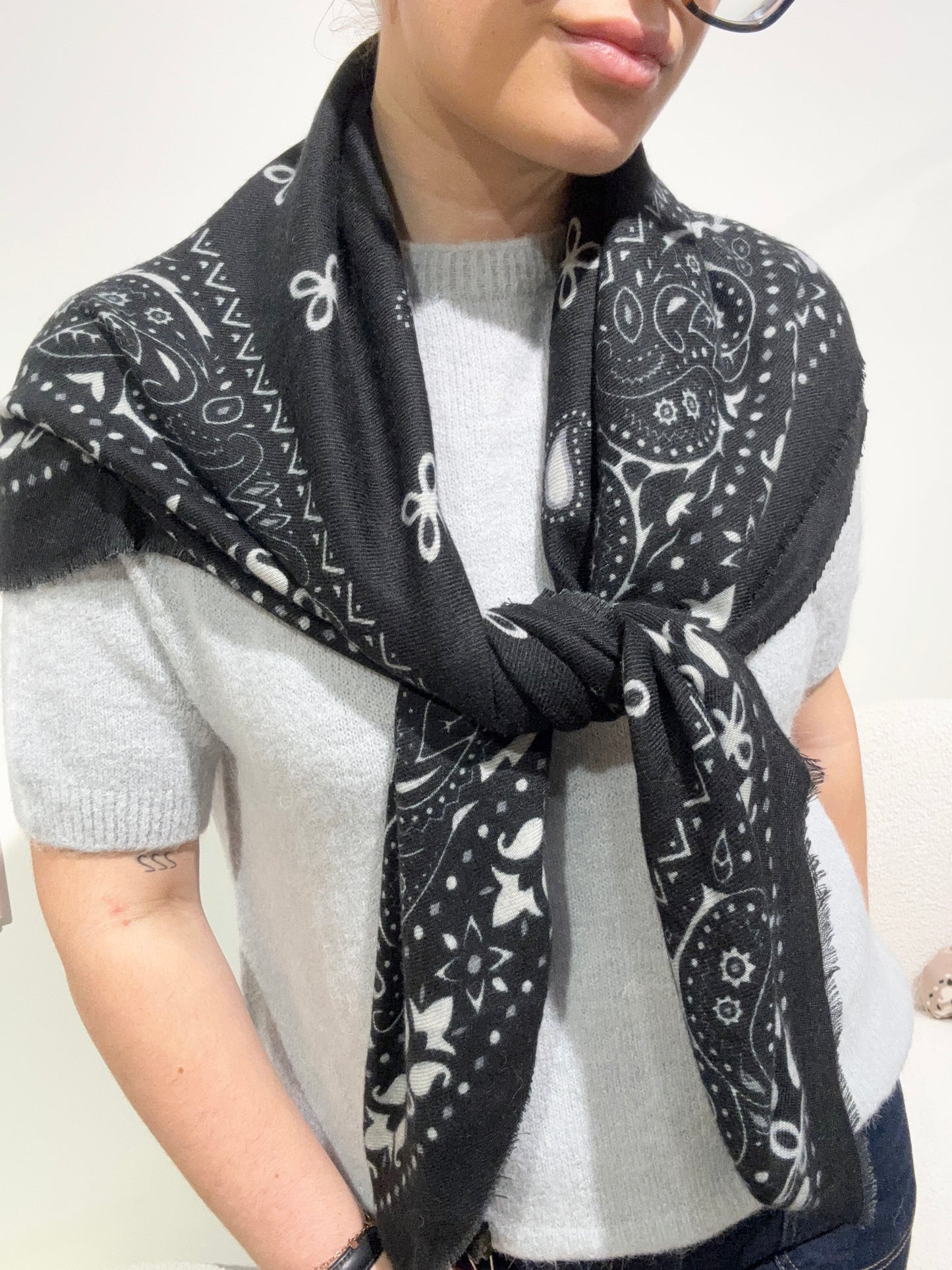 Foulard bandana noir