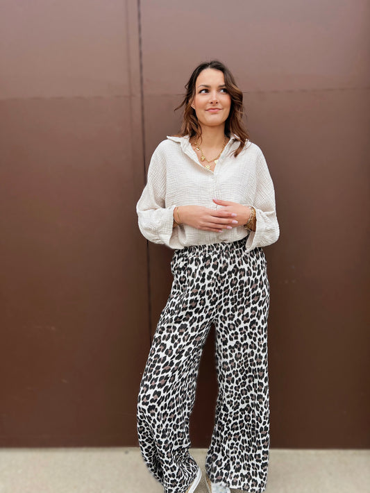 Pantalon léopard