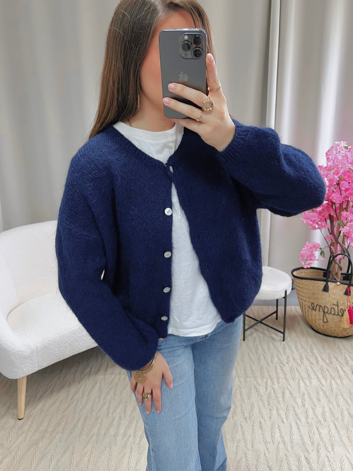 Cardigan COZY bleu marine