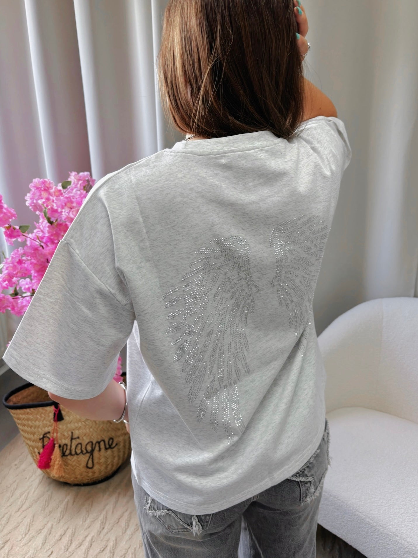 T-shirt ANGEL gris clair
