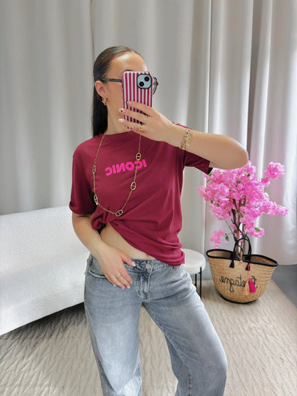 T-shirt ICONIC bordeaux