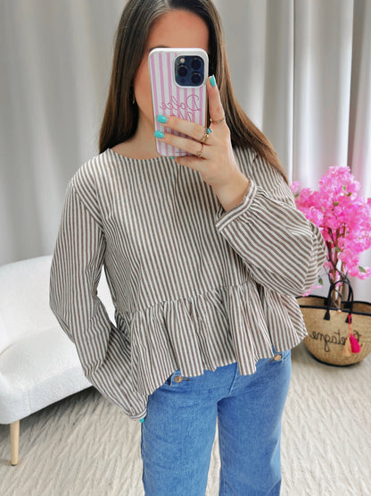 Blouse CHARLOTTE marron