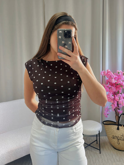 Top LOLA marron