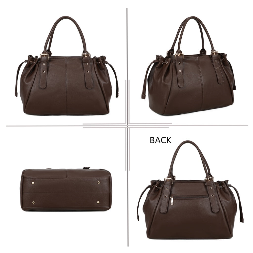Sac STUD chocolat grainé synthétique