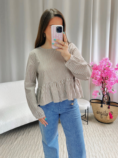 Blouse CHARLOTTE marron
