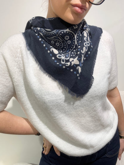Foulard bandana bleu marine