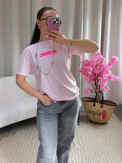 T-shirt ICONIC rose clair