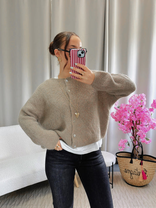 Cardigan COZY taupe