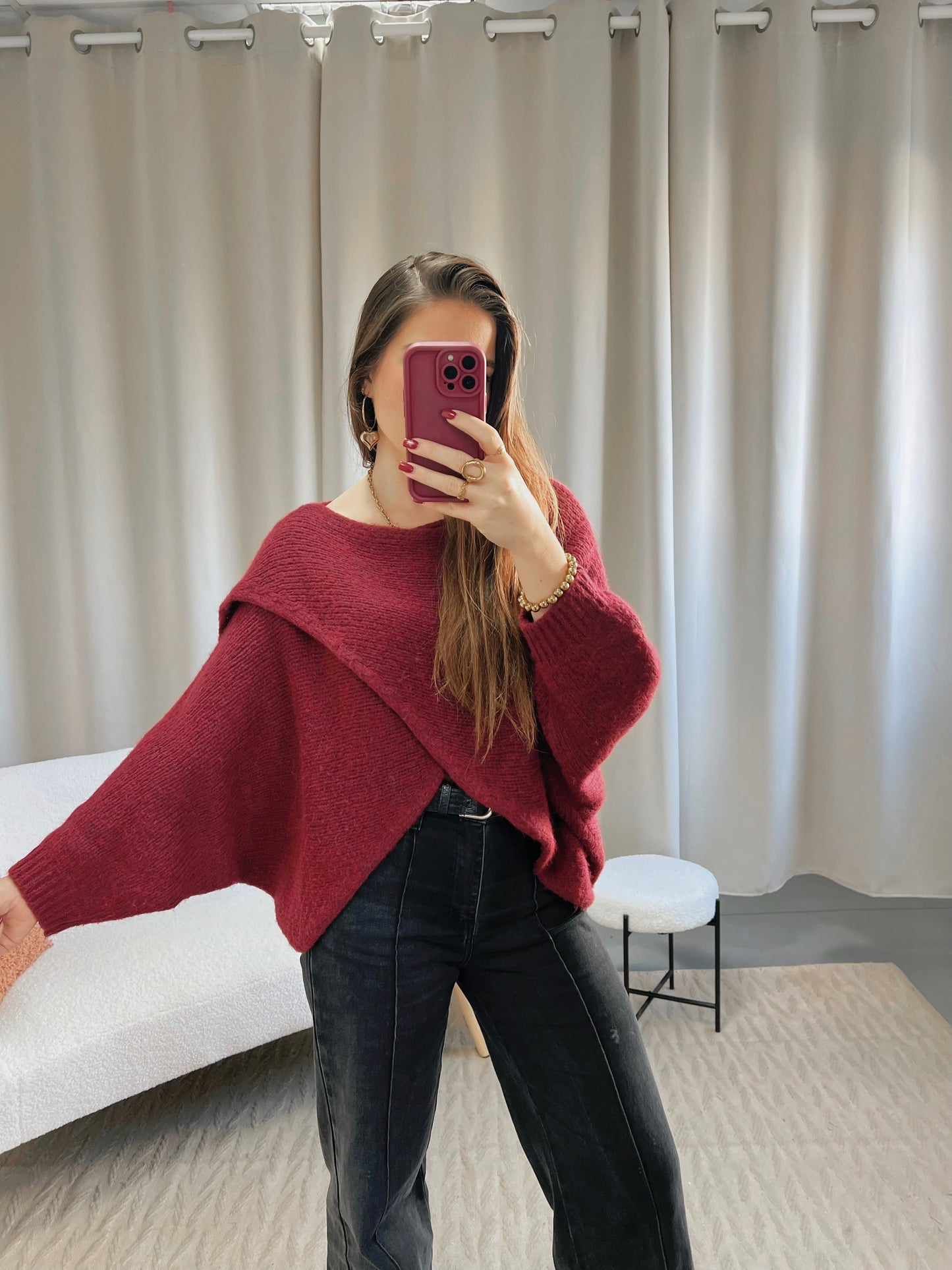 Pull NINA bordeaux