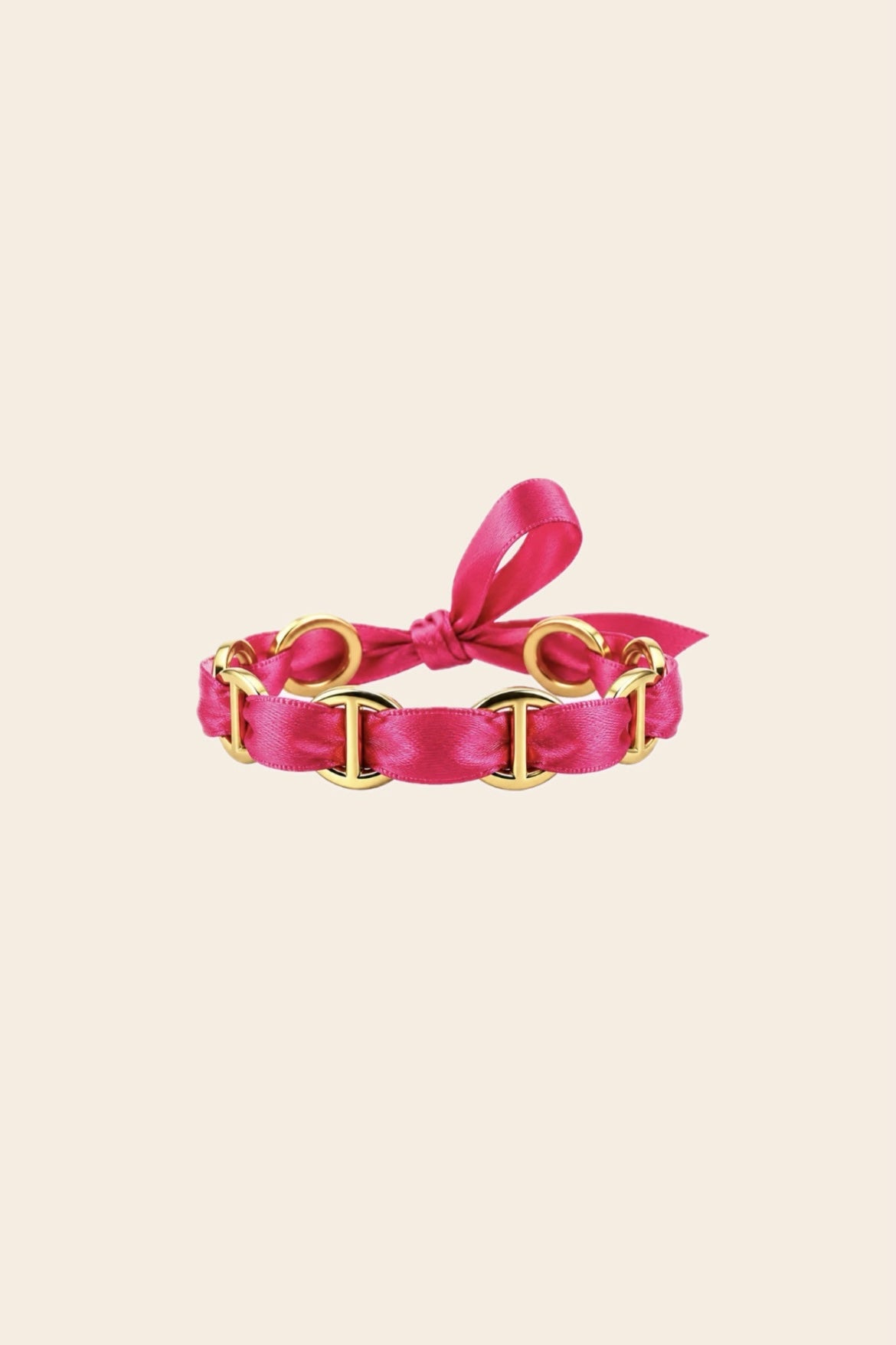 Jonc MAILLE ruban fuchsia