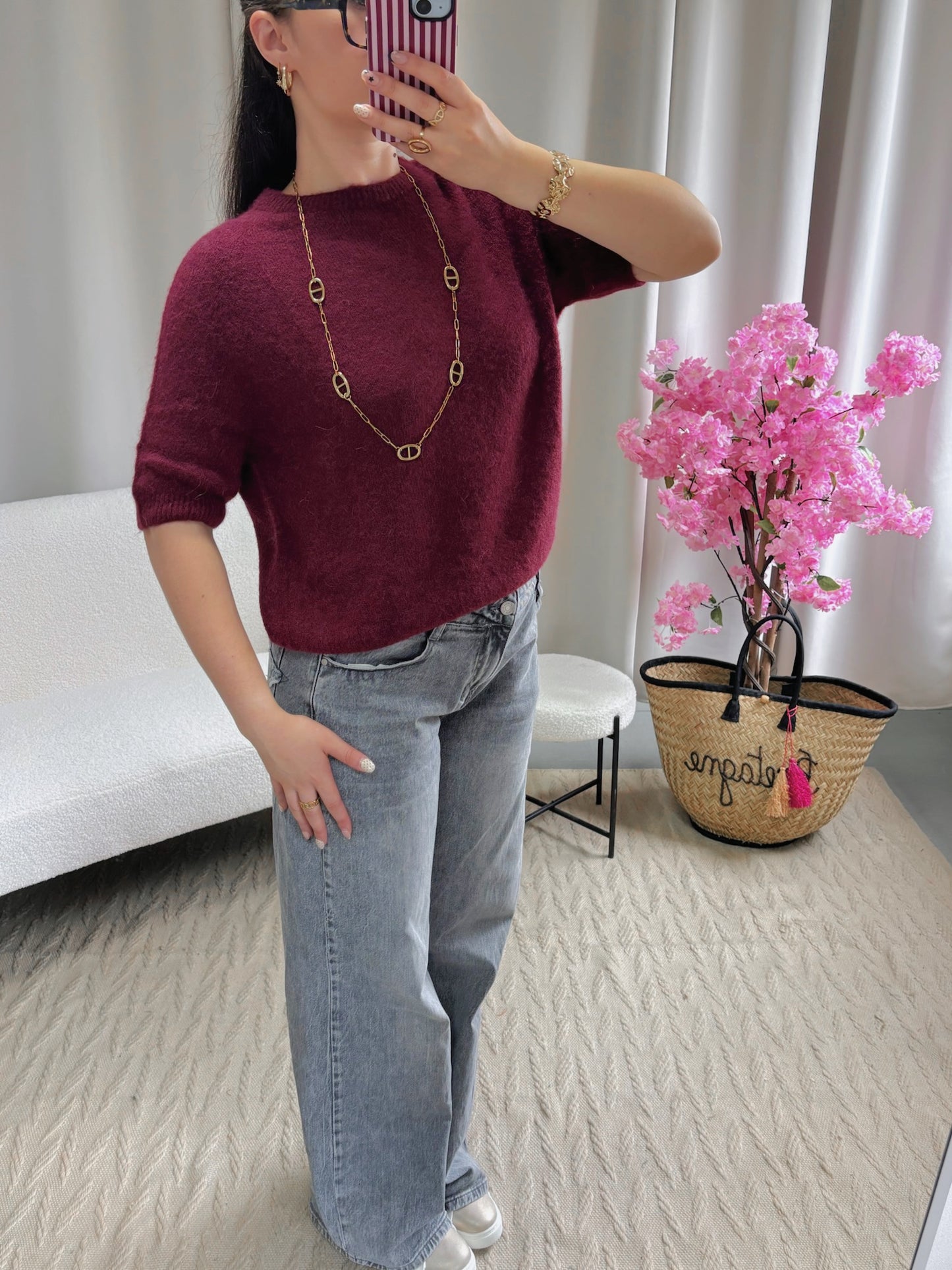 Pull MAËLYS bordeaux
