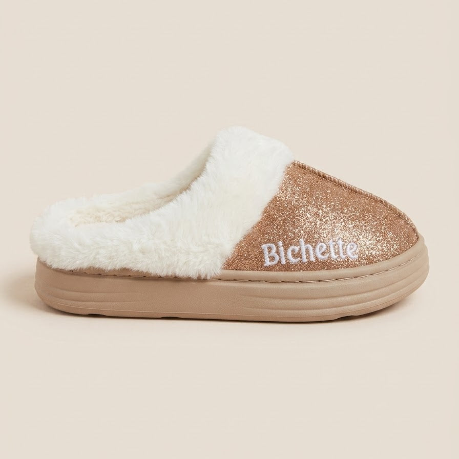 Chaussons à paillettes Bichette