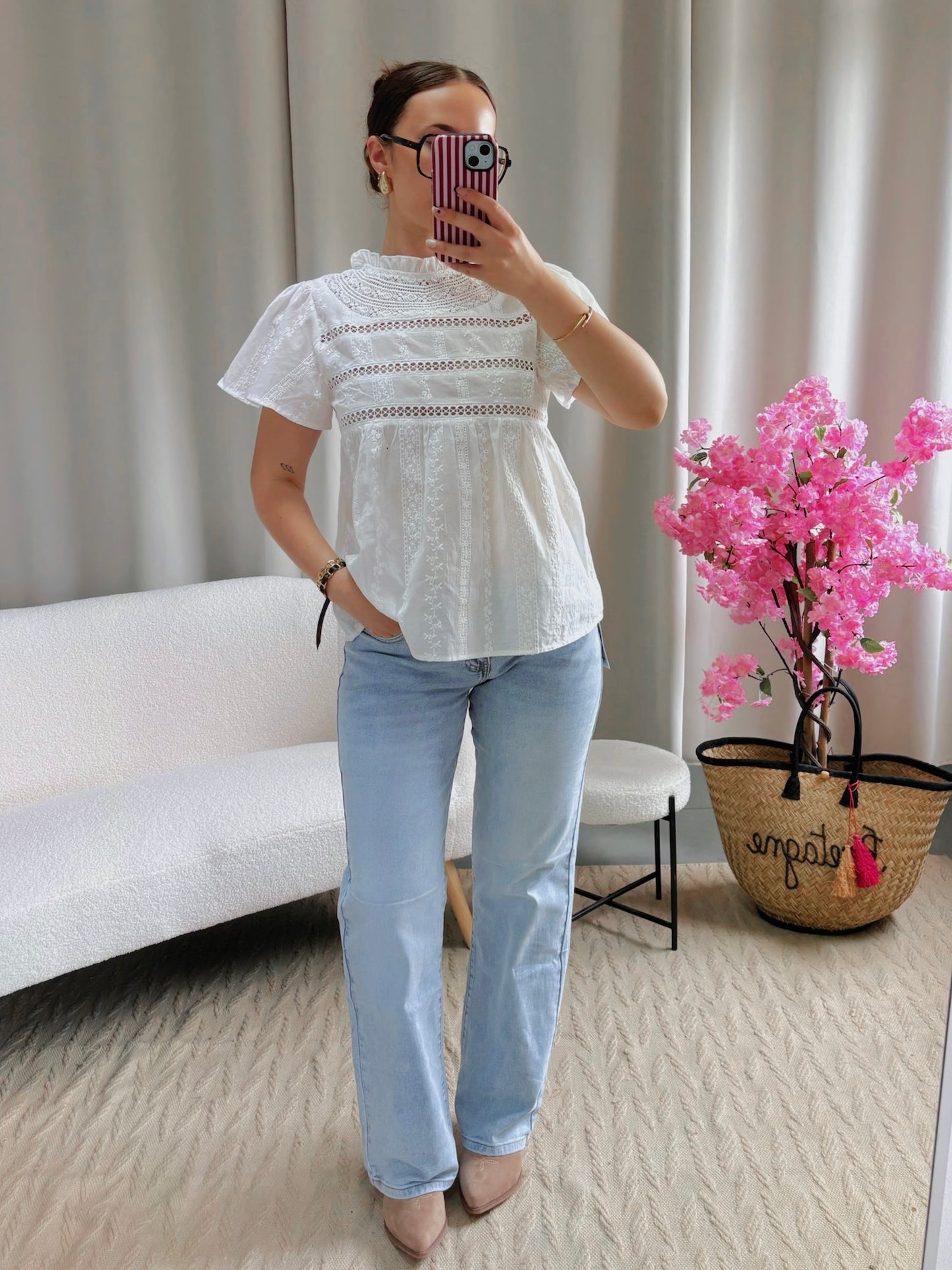 Blouse ADÈLE blanche