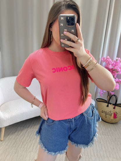 T-shirt ICONIC corail