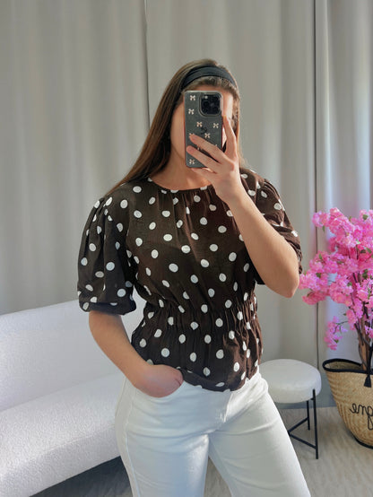 Blouse PIA marron