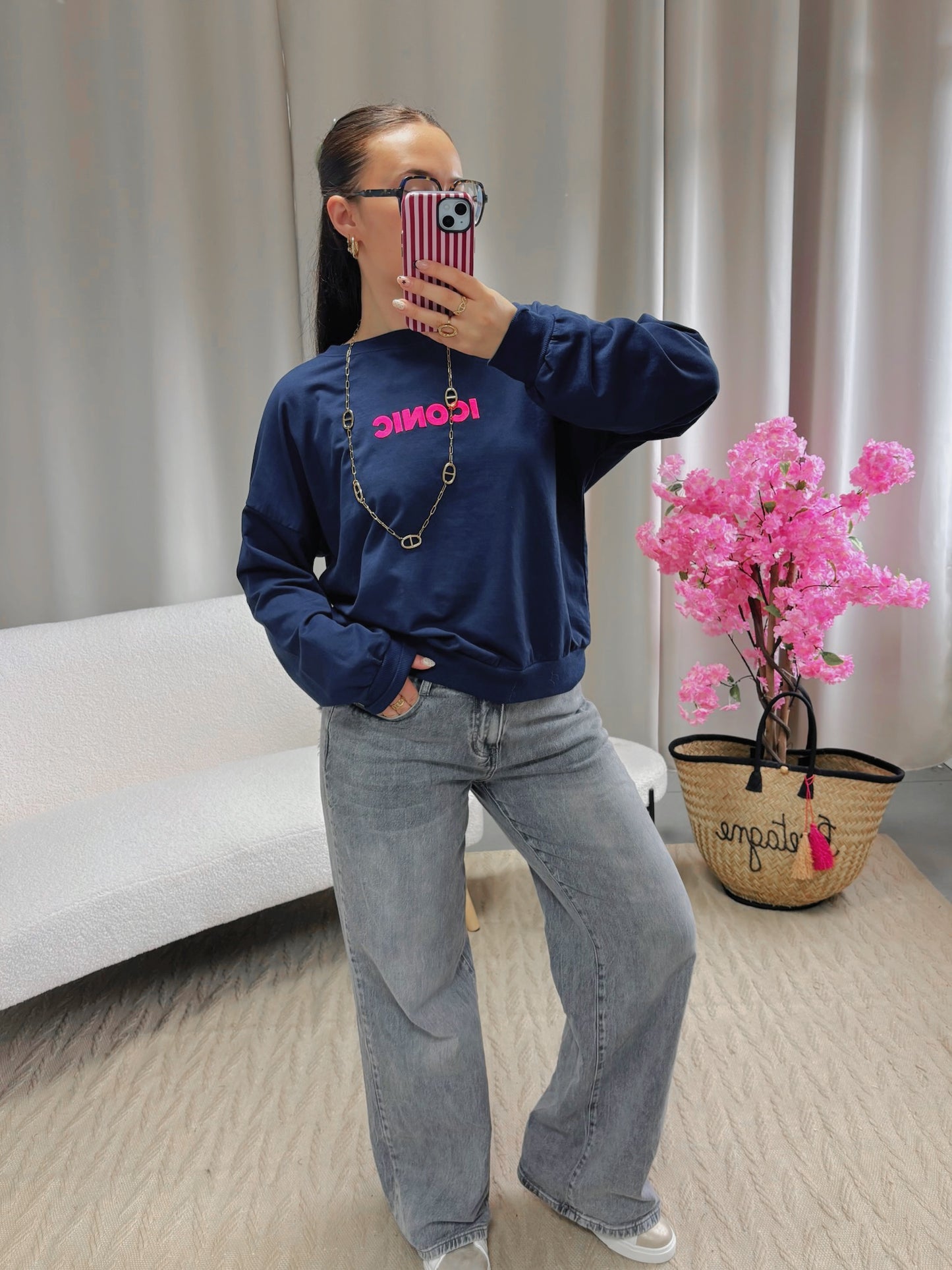 Sweat ICONIC bleu marine