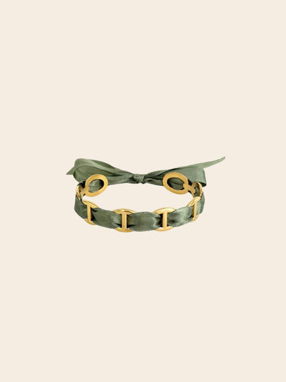 Jonc MAILLE ruban vert