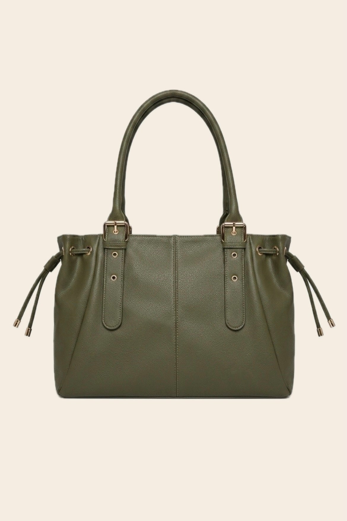 Sac STUD kaki grainé synthétique