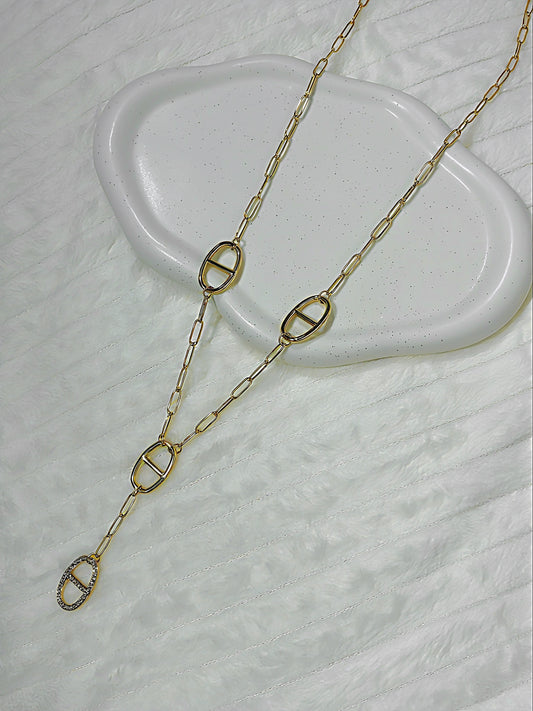 Sautoir Y MARINE strass