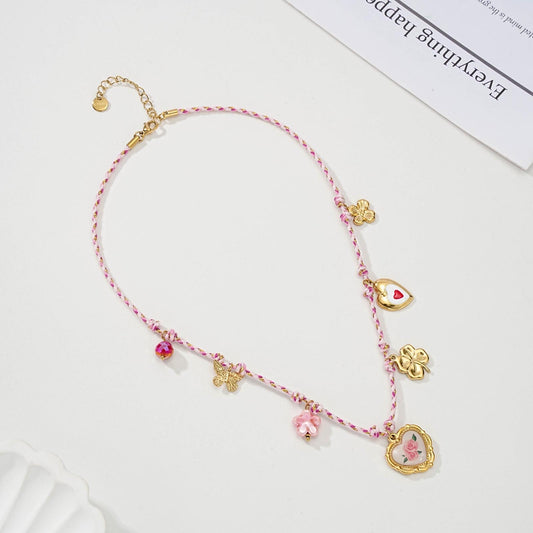 Collier CORALINE rose