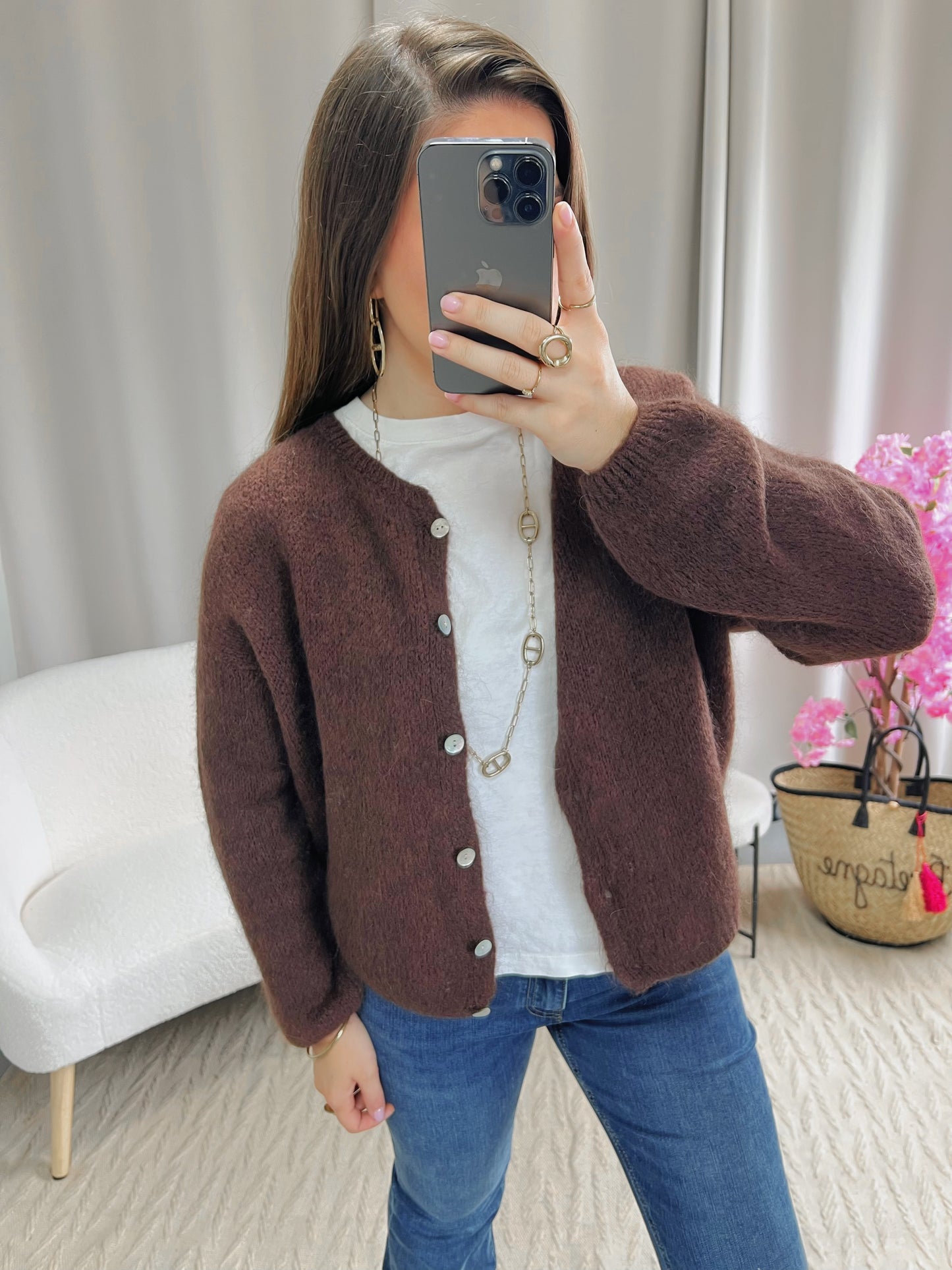 Cardigan COZY marron