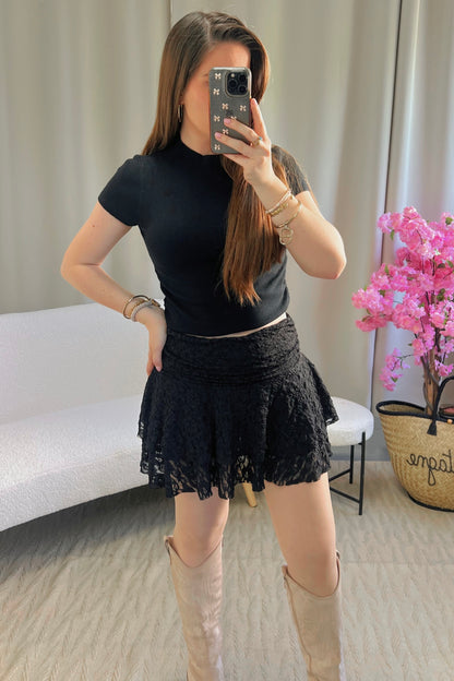 Jupe short MOLLY noire