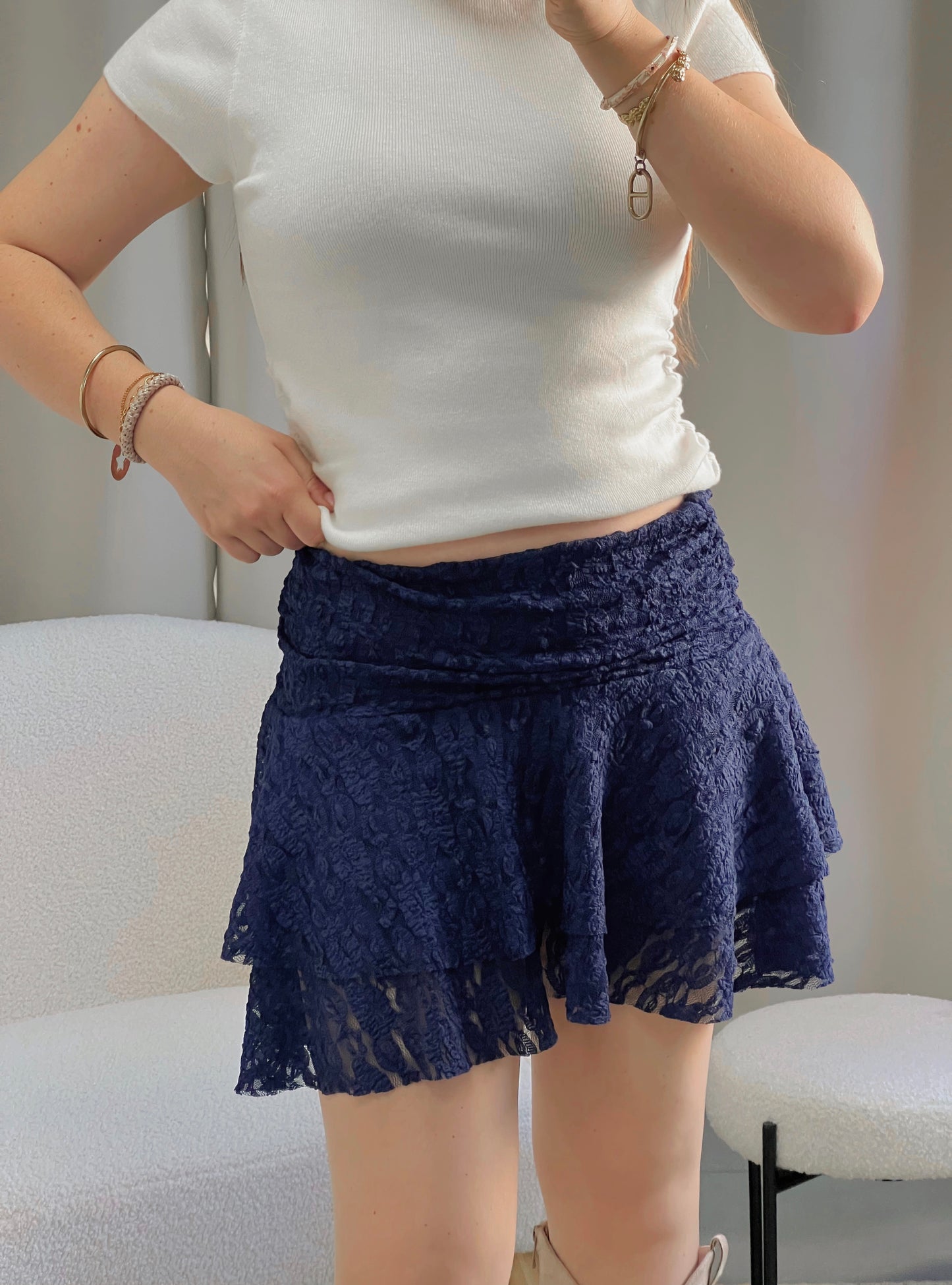 Jupe short MOLLY bleu marine
