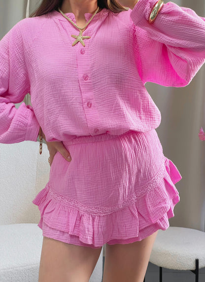 Chemise LINA rose