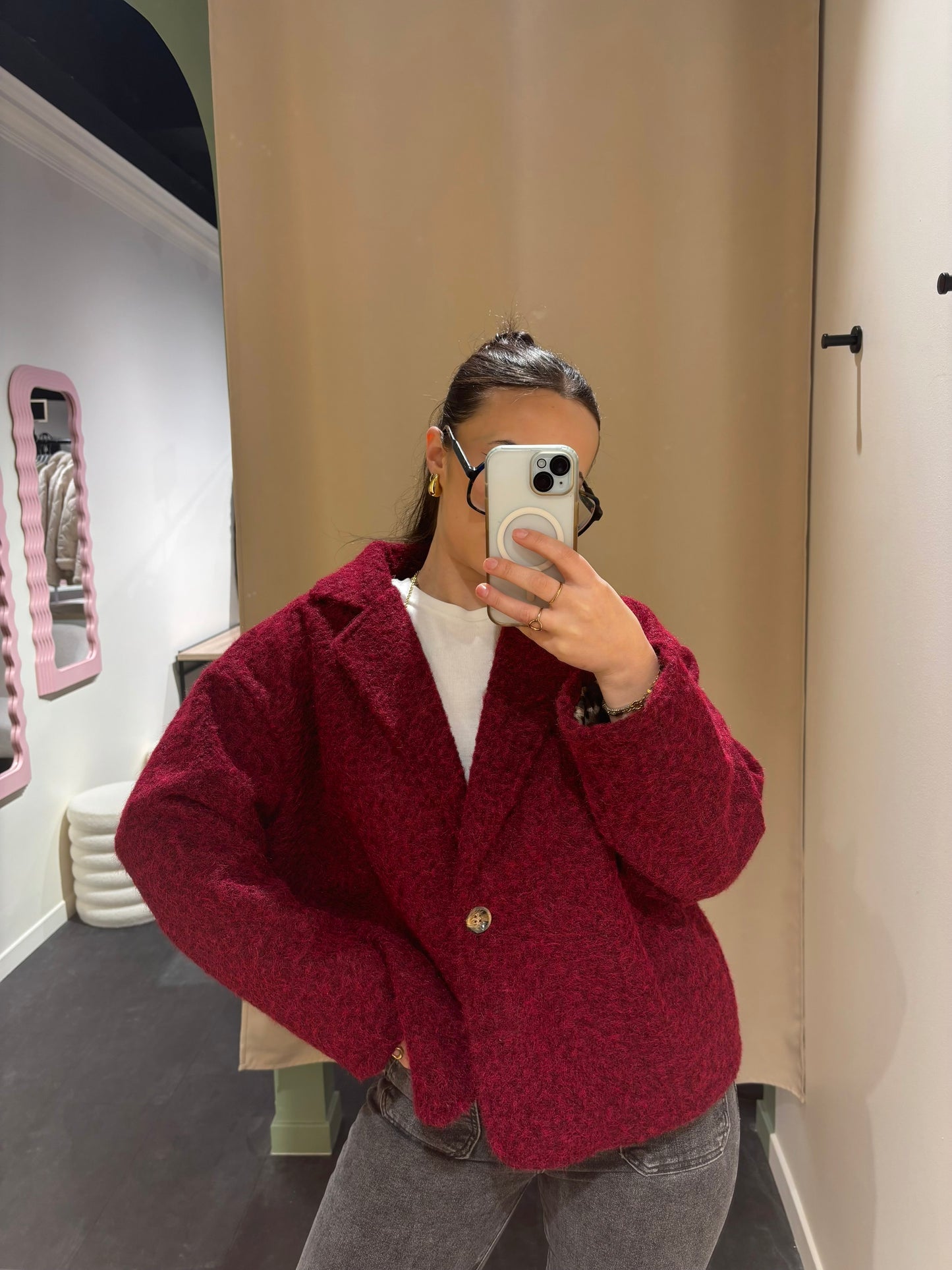 Veste FUZZY bordeaux