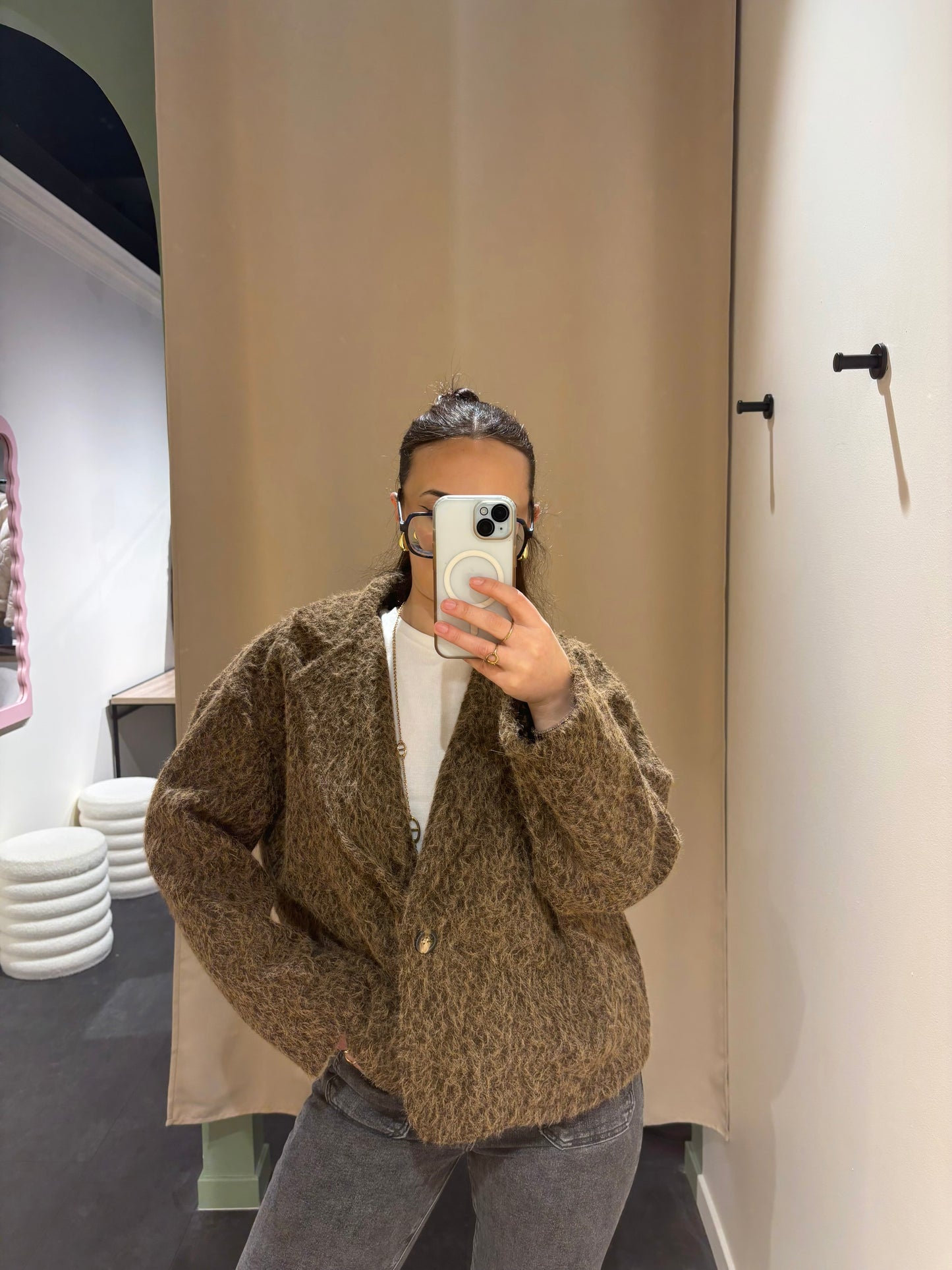 Veste FUZZY chocolat