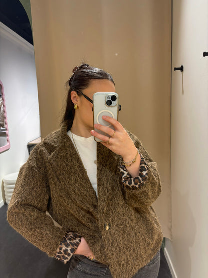 Veste FUZZY chocolat
