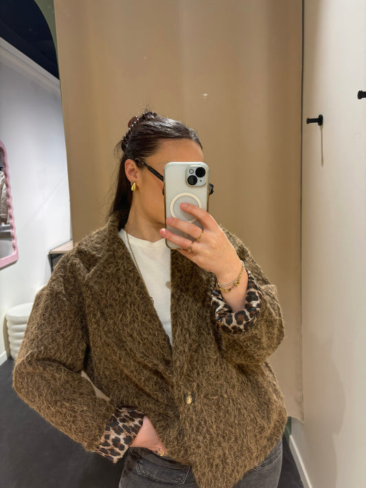 Veste FUZZY chocolat