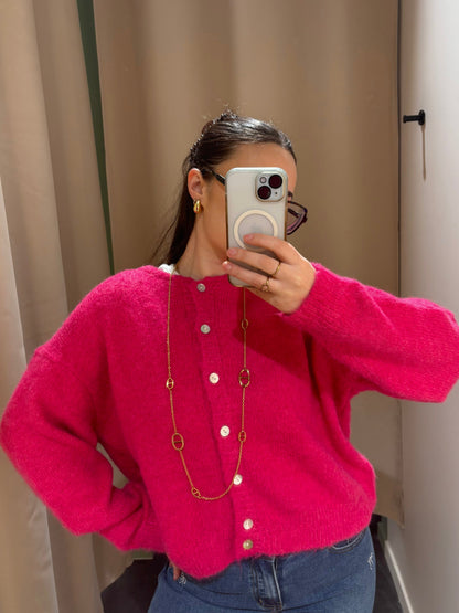 Cardigan COZY fuchsia