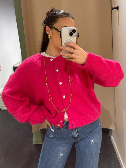 Cardigan COZY fuchsia