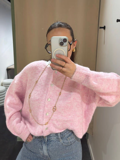 Cardigan COZY rose clair