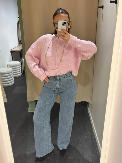 Cardigan COZY rose clair