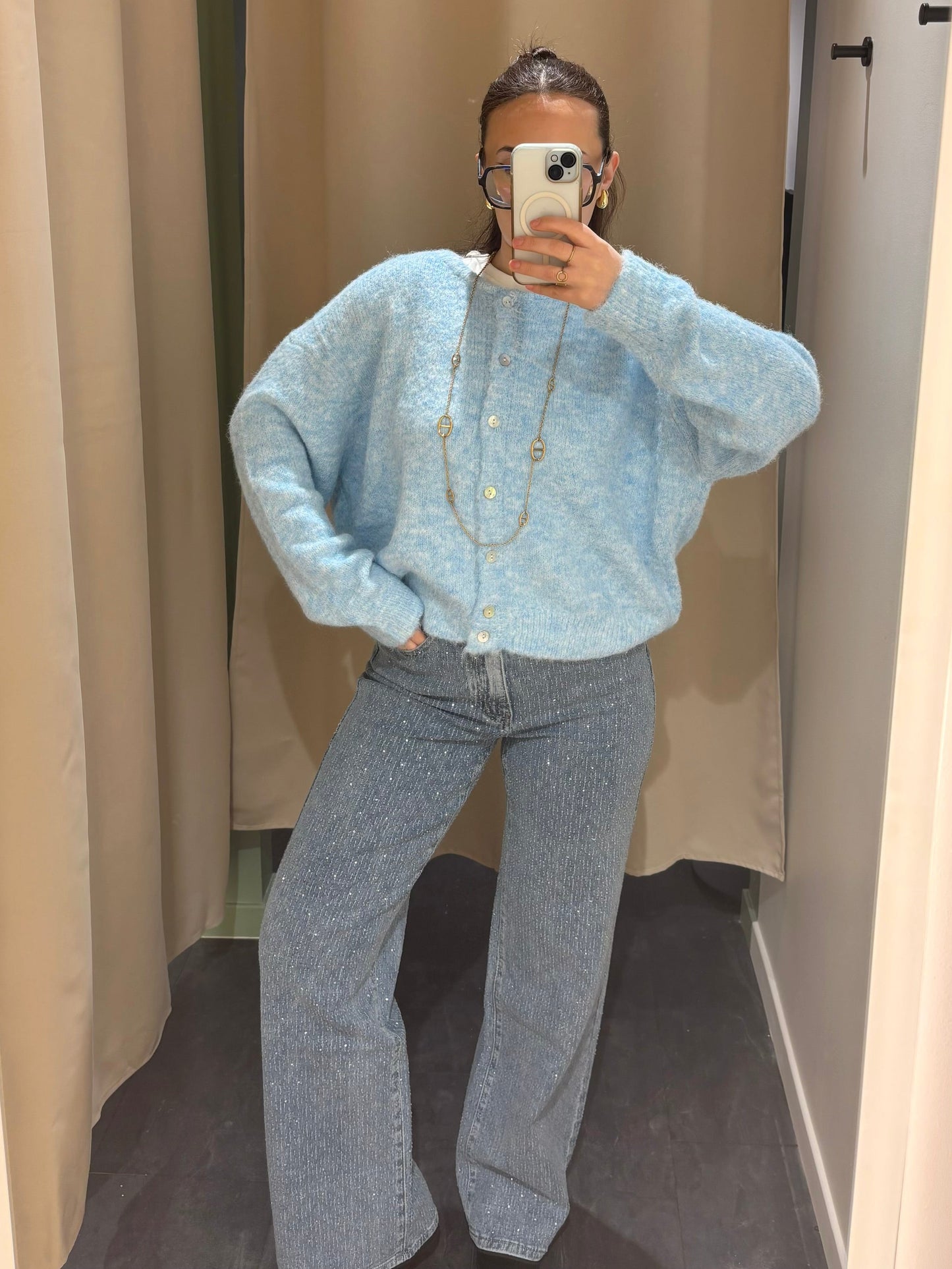 Cardigan COZY bleu ciel