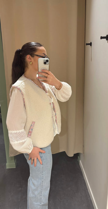 Gilet FLORE écru