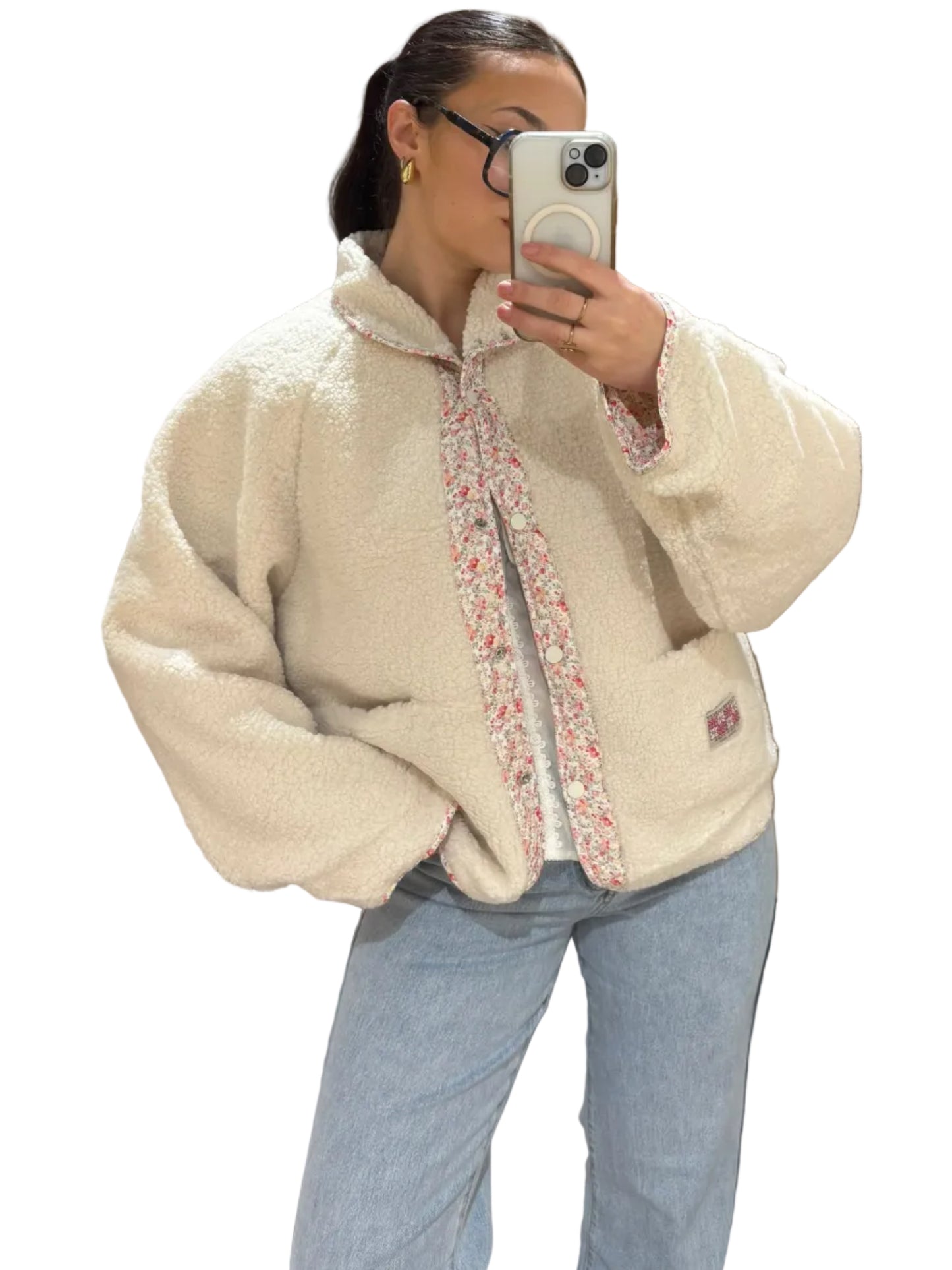 Veste polaire BLOOM écru