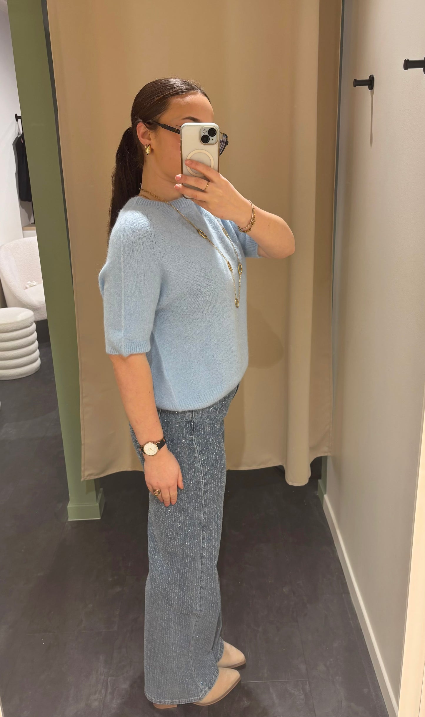 Pull MAËLYS bleu ciel