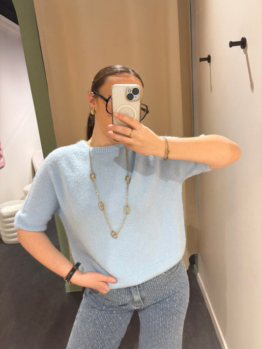 Pull MAËLYS bleu ciel