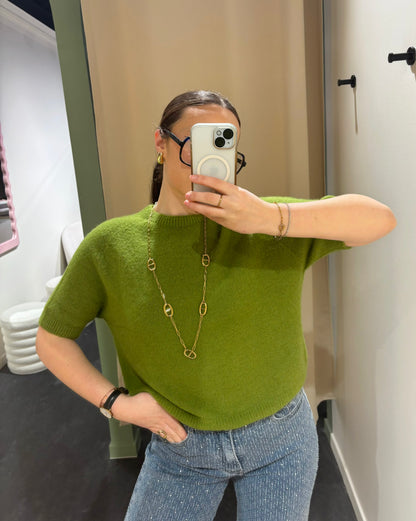 Pull MAËLYS vert olive