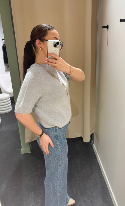 Pull MAËLYS gris clair